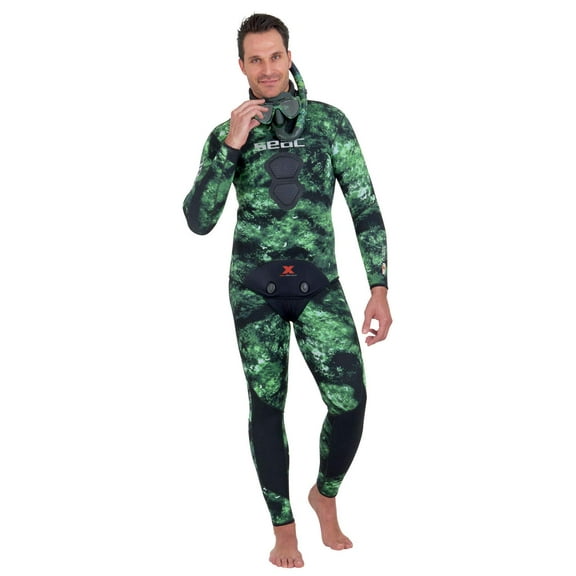 Seac Men's Tattoo 5mm Camo Two-Pieces Design with Super Stretch Armpit Jacket Me