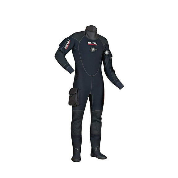 Seac Men's Warmdry 4mm Neoprene Drysuit (Black, 3X-Large)