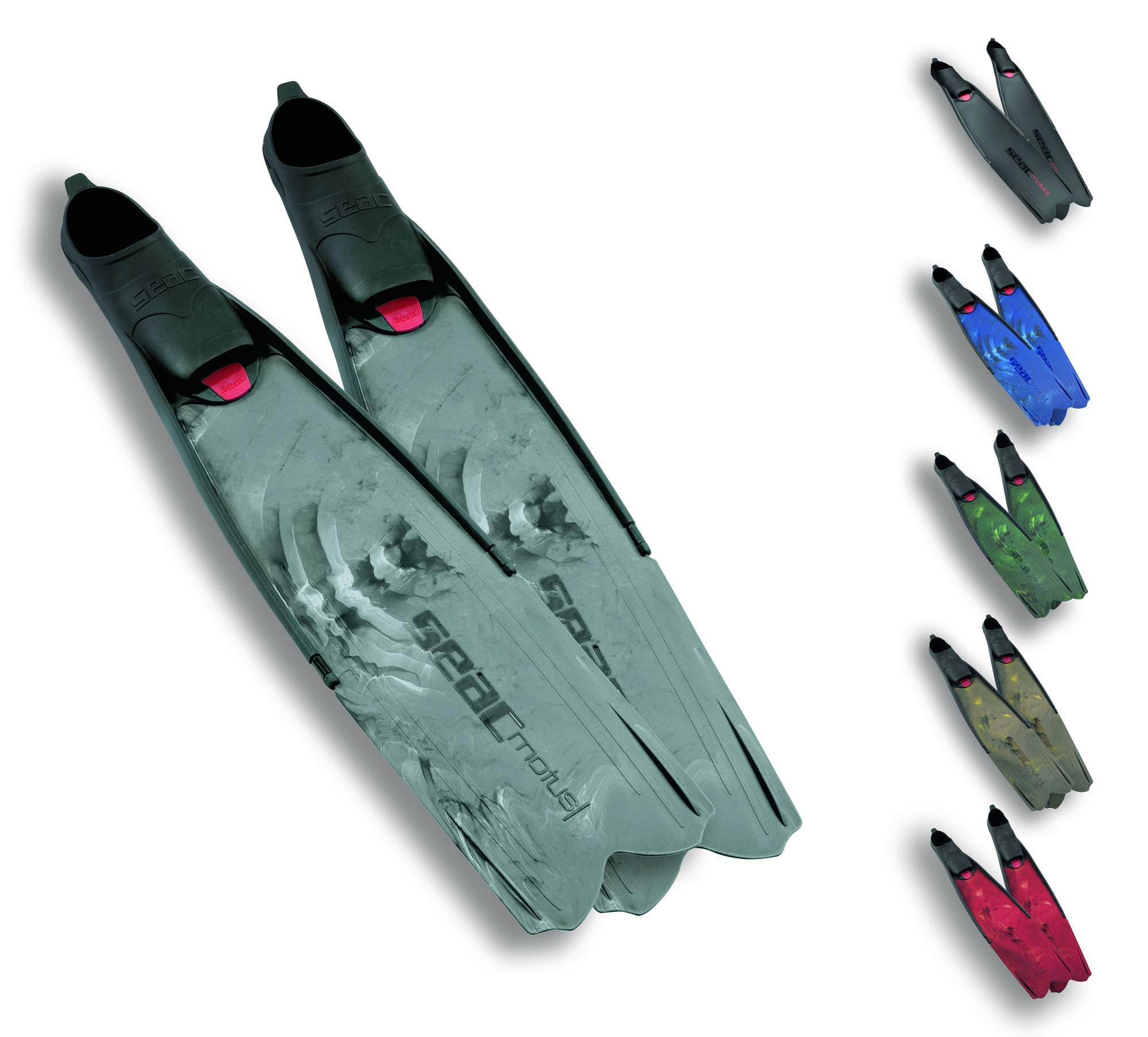 Seac Motus Long Blade Freediving Fins (Grey Camo, 4-5.5)