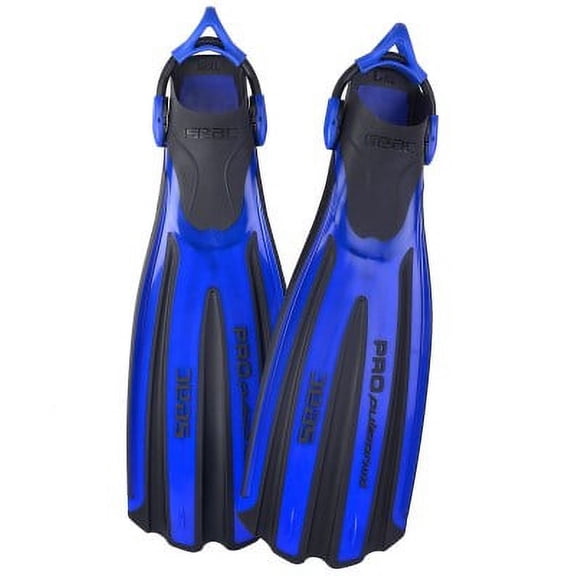 SEAC Propulsion S Open Heel Scuba Diving Fins with Sling Strap and Anatomical Foot Pocket (BLUE, Large/X-Large)