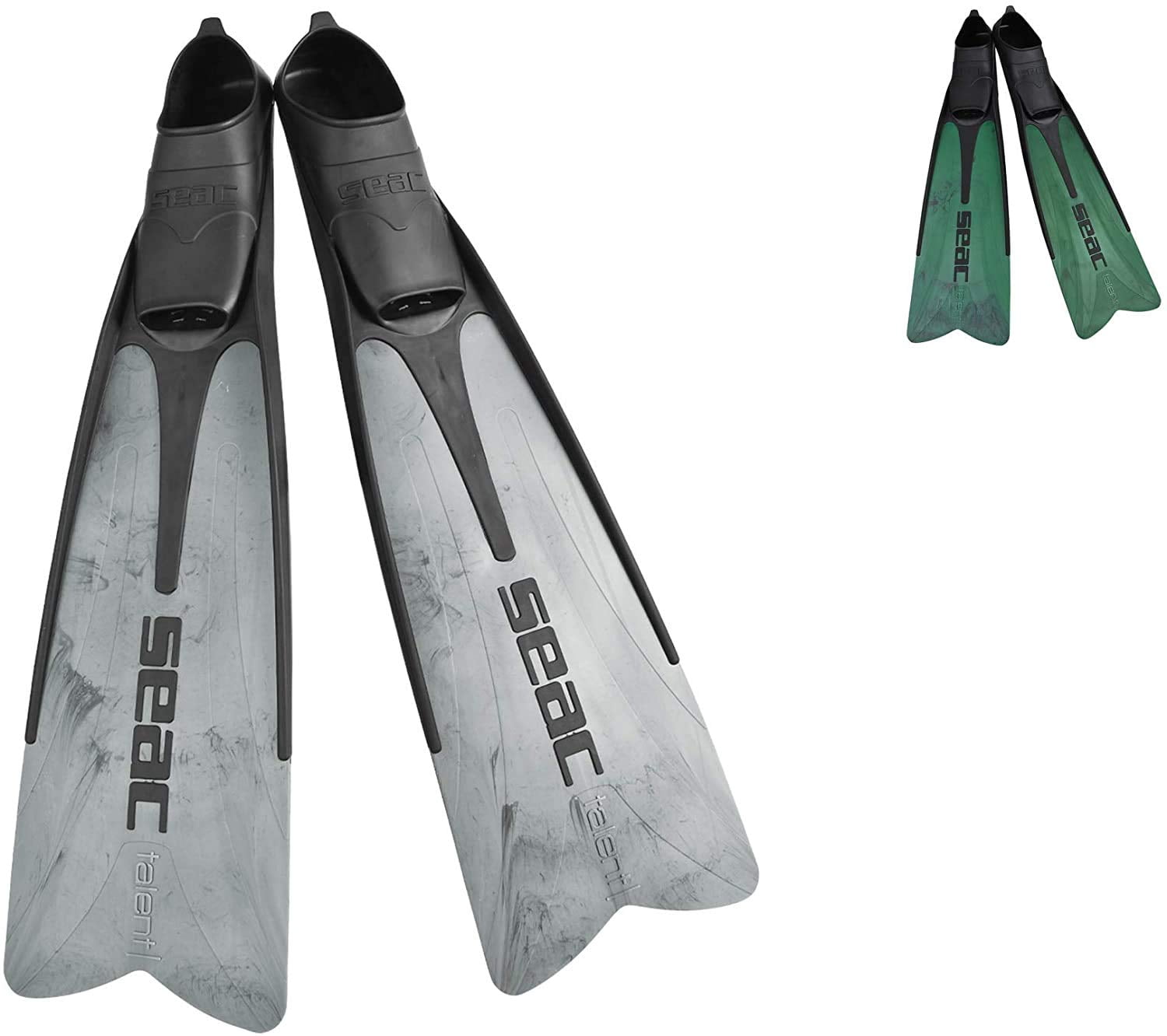 SEAC Adult Unisex Talent Fins, Color: Gray Camouflage, Size: 4-5.5