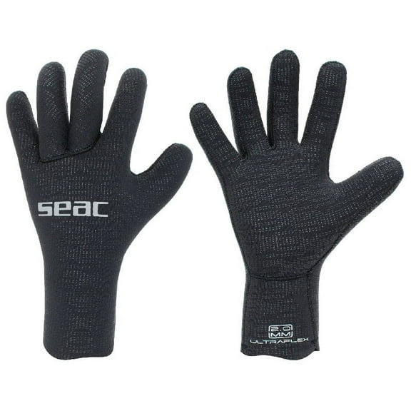 Seac Ultraflex Neoprene Gloves, Black (Medium, 2mm)