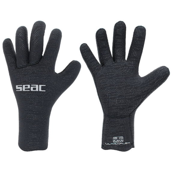 Seac Ultraflex Neoprene Gloves, Black (X-Small, 5mm)