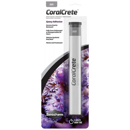 Seachem CoralCrete Gray Epoxy Adhesive 4 oz (3 Pack)