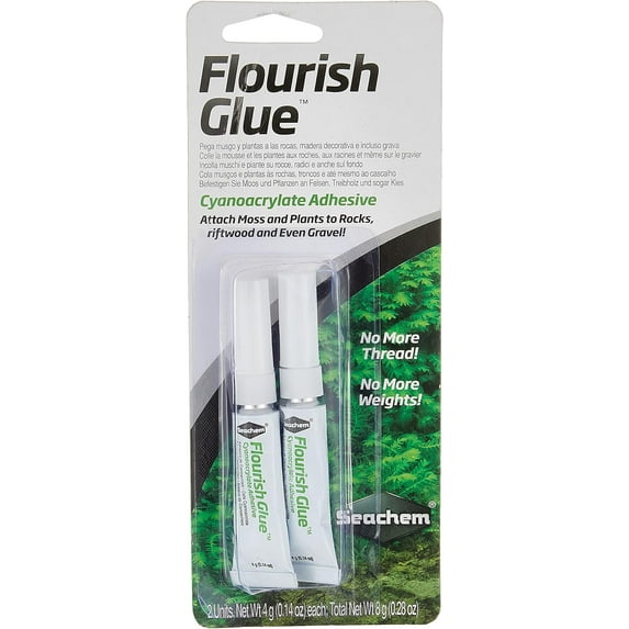 Seachem Flourish Glue for Aqua Scaping and Planting, Clear, 0.28 oz, 2 Pieces