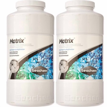 Seachem Matrix Bio Media 1 Liter, 2-Pack – High-Performance Aquarium Filter Media for Nitrate, Ammonia & Nitrite Removal