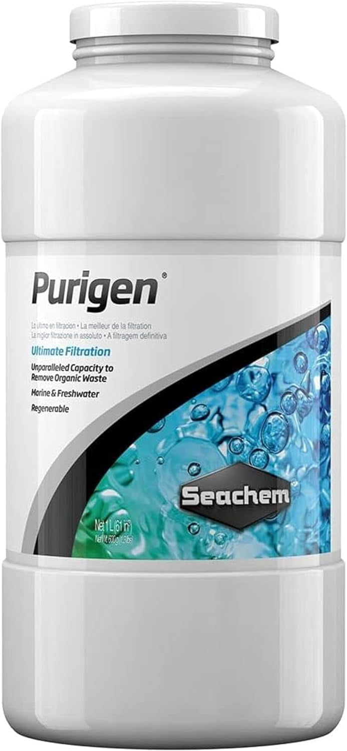 Seachem Purigen 1 Liter – Aquarium Filtermedien, Entfernt Schadstoffe, Kontrolliert Nitrat & Ammoniak