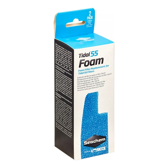 Seachem Tidal 55 Foam Filter Replacements, 2 Ct
