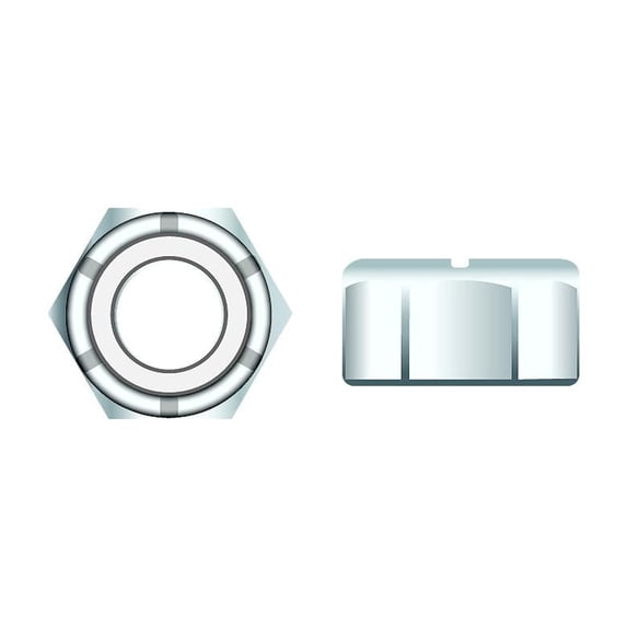 Seachoice 01781 Nylon Insert Chrome Plated SS Locknut, 8-32