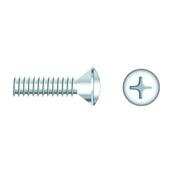 Seachoice 01808 Chrome Plated SS Phillips Machine Screw - Oval Head, 8-32 x 2"