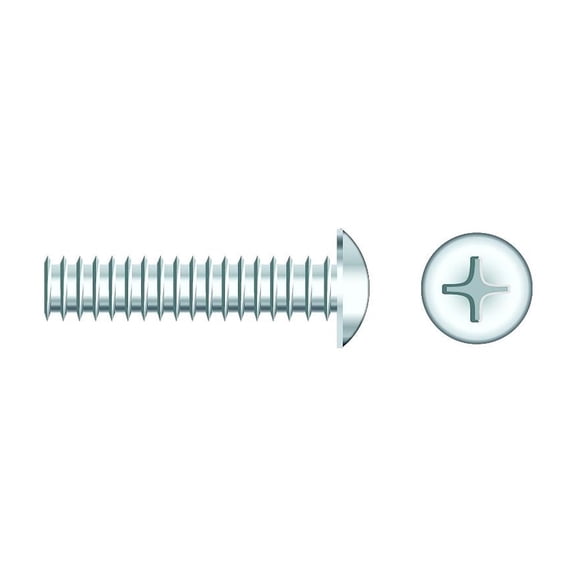 Seachoice 01816 Chrome Plated SS Phillips Machine Screws - Truss Head, 1/4-20 x 2"