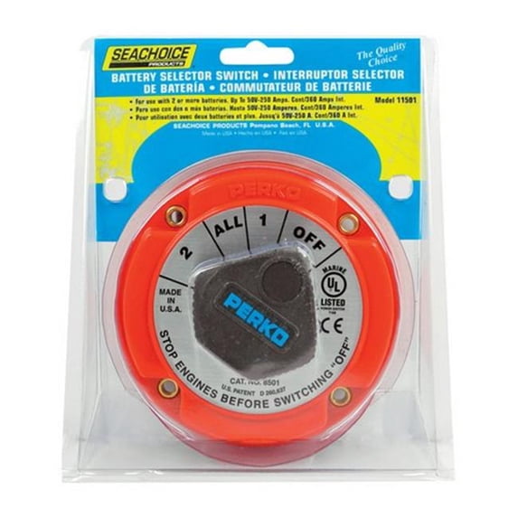Seachoice 11501 4-Position Battery Selector Switch Without Lock, Packaged