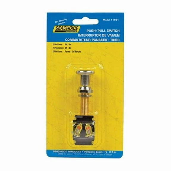 Seachoice 11901 12 V On-Off Push-Pull Switch