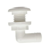 Seachoice 18061 90-Degree Plastic Thru-Hull, White