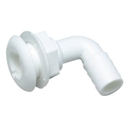 Seachoice 18131 90 Degree Plastic Thru-Hull, One Nut Application, White