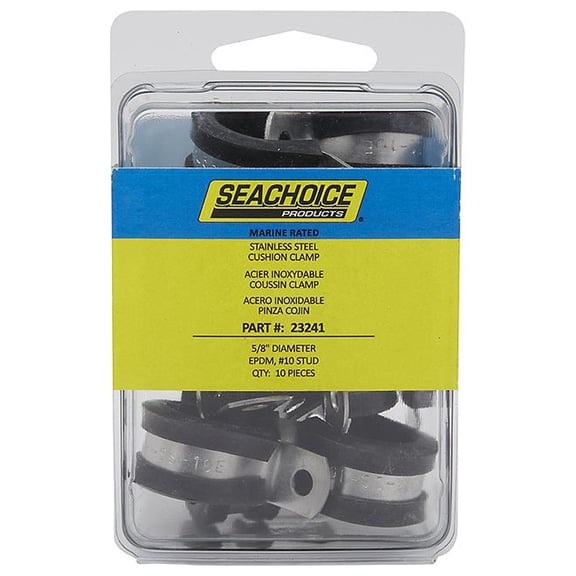 Seachoice 23241 Stainless Steel Cushion Cable Clamp, 5/8 In.