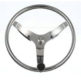 thumbnail image 1 of Seachoice 3 Spoke Sports Steering Wheel w/ Turning Knob, Fits 3/4-In. Tapered Shaft, 13.5-In. Diameter, 1 of 4