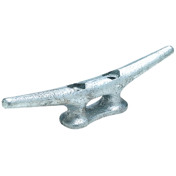 Seachoice 30600 Open Base Dock Cleat Galvanized Gray Iron, 6 Inches