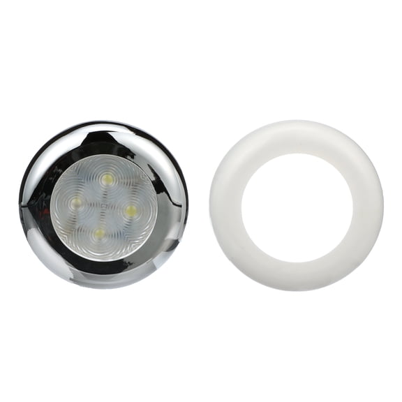 Seachoice 3101 Led Interior Courtesy Light With Both Chrome And White Bezels