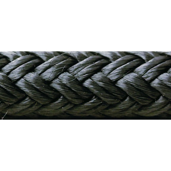 Seachoice 40501 Double Braid Nylon Dock Line, Black, 3/8-Inch x 10 Feet, Pre-Shrunk, Heat Stabilized