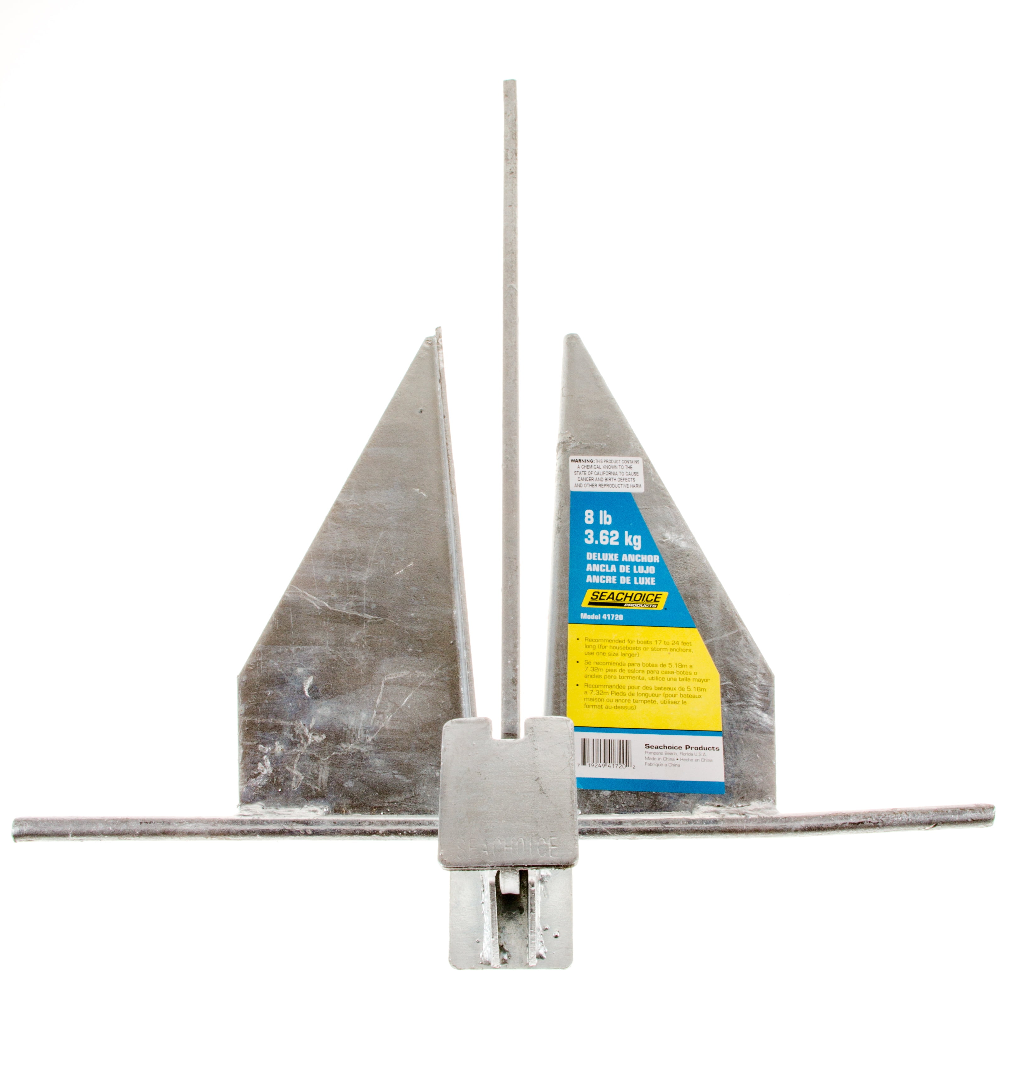 Seachoice Hot Dipped Galvanized 8 lb Deluxe Anchor