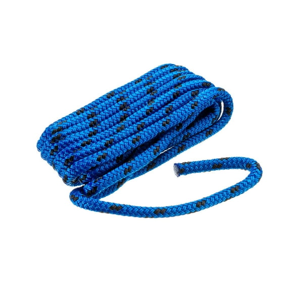Seachoice 42411 High Quality Dock Rope for Boating - Double-Braid MFP Dock Line, -Inch x 15 Feet, Blue/Black