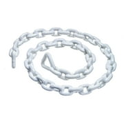 Seachoice 44421 White PVC Coated Galvanized Anchor Lead Chain 1/4" x 4'