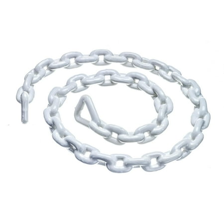 Seachoice 44421 White PVC Coated Galvanized Anchor Lead Chain 1/4" x 4'