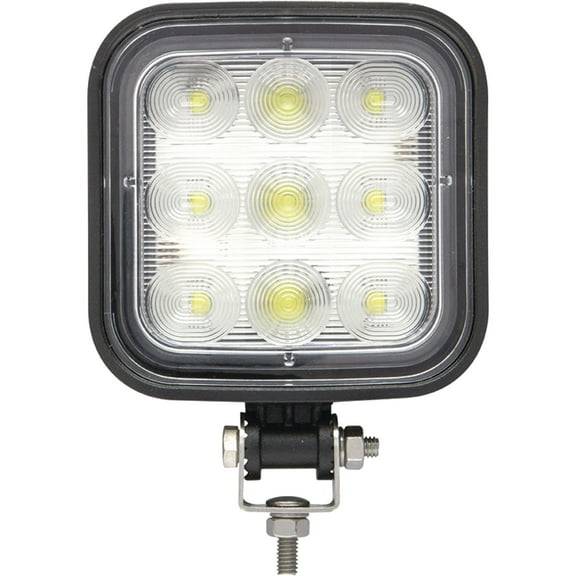 Seachoice 51661 White Square / Wide Angle 12/24V Flood Beam Work Light