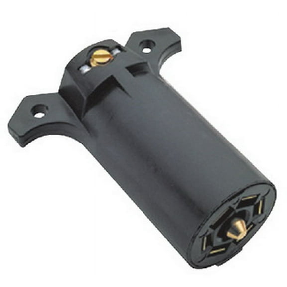 Seachoice 57891 7-Way Round RV Style Trailer Connector, Trailer Side