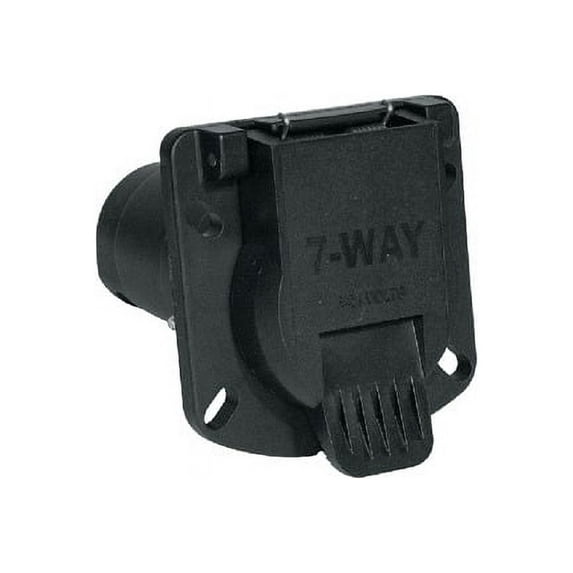 Seachoice 57981 7-Way Round RV Style Trailer Connector, Car Side With Sealed Door