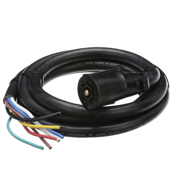 Seachoice 58111 7-Way Trailer Wiring 8\' Cable With 7-Way Molded Connector