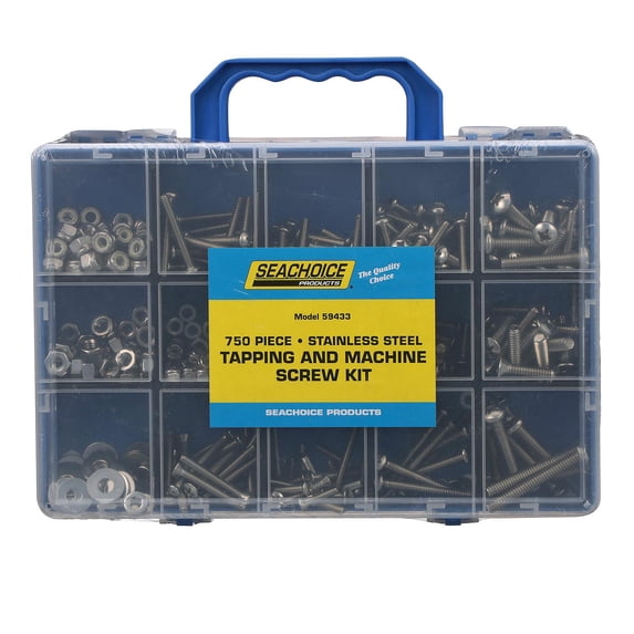 Seachoice 59433 Stainless Steel 750 Piece Tapping And Machine Screw Kit