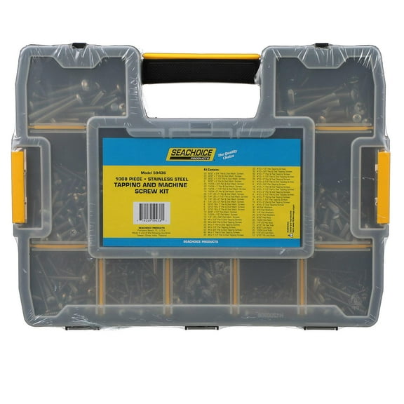 Seachoice 59436 Stainless Steel 1,008 Piece Tapping And Machine Screw Kit