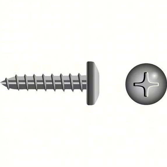 Seachoice 59976 Phillips Head Pan Tapping Screw #10 X 1, 100-Pack