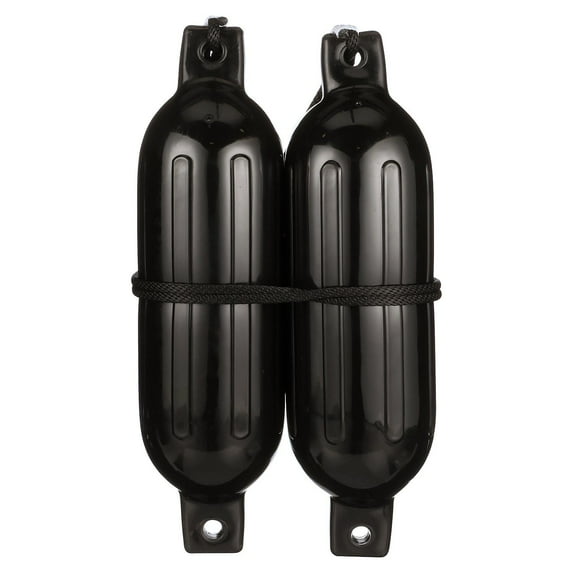 Seachoice 6.5" x 23" Twin Eye Fender Kit for 20\'-25\' Boat Sizes (2 Fenders & 2 3/8" x 5\' Fender Lines)