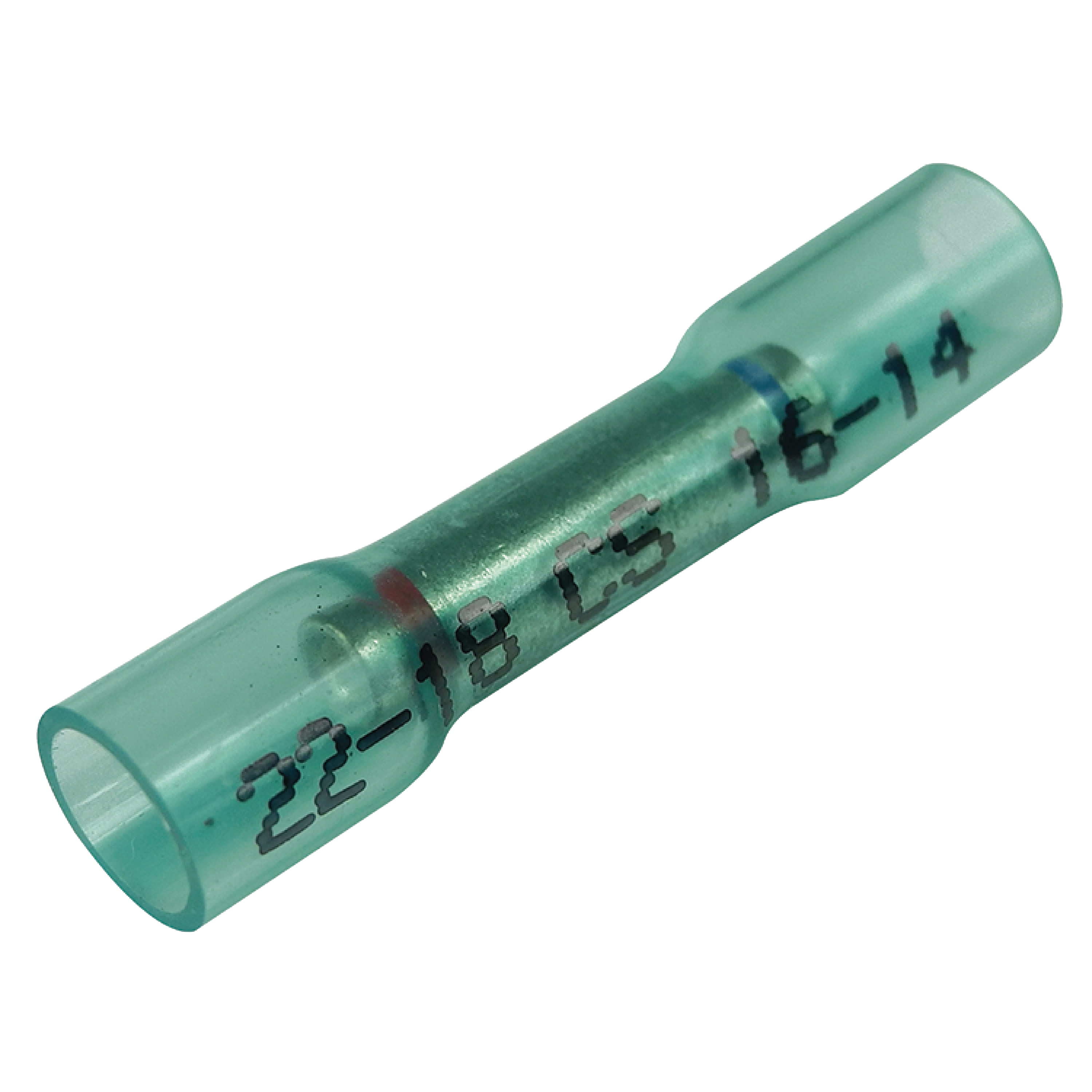 SeaChoice 61431 Blue Step Down Heat Shrink 22-18/16-14 Wire Range Butt Connectors (100 Pack)