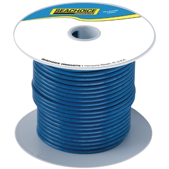 Seachoice 63131 Tinned Copper Marine Wire, 16 AWG, Dark Blue, 100 Ft. Boat Accessory