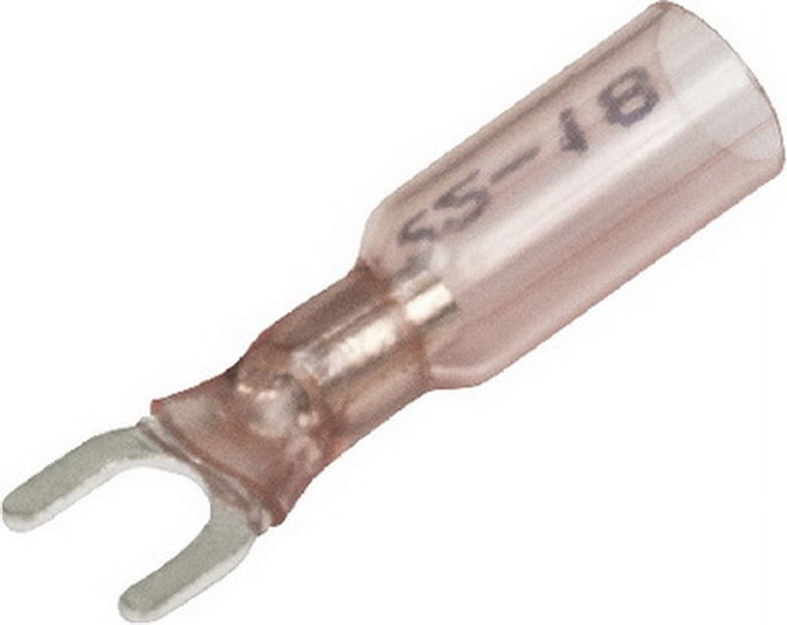 SeaChoice 64033; 22-18 3-To-1 Heat Shrink Spade Terminals Number 8, 25-Pack Made by SeaChoice
