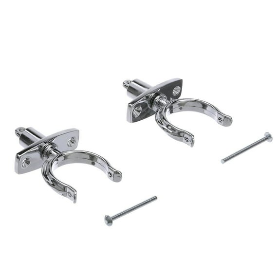 Seachoice 70401 Top-Mount Rowlock Set, Chrome-Plated Zinc, Includes 2 Rowlocks w/ Locking Pins and Sockets