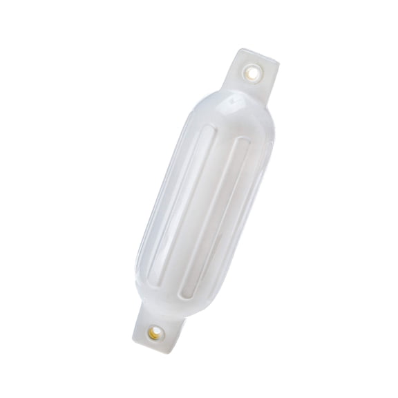 Seachoice 79001 Twin Eye Ribbed Fender, 4--Inch x 16-Inch, White, 10'-20' Boat