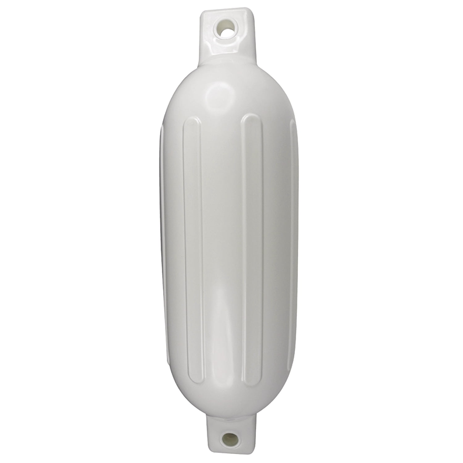 Seachoice 79031 Twin Eye Ribbed Fender, White, 8.5 x 27