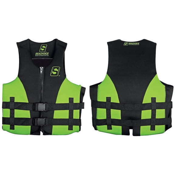 Seachoice 85148 Evoprene Multi-Sport Life Jacket - 2XL - Green/Black, Fits Chest 44-50 in, USCG Level 70