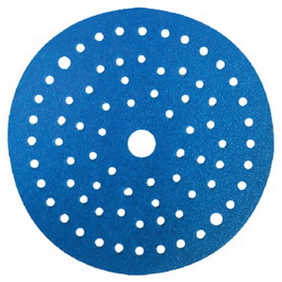 Seachoice 91951 Blue Ceramic Hook & Loop Discs with Vacuum Holes, Grade: 80