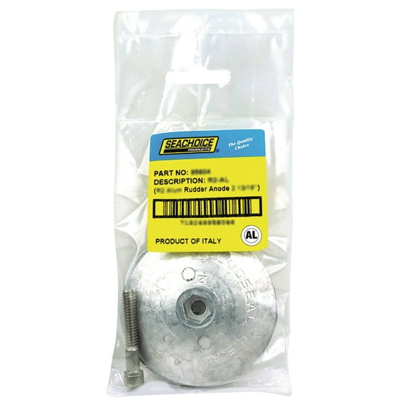 Seachoice 95608 Rudder & Trim Tab Anode with Allen Screw, Magnesium, R3MG, Size 3-3/4" dia. x 1/2"