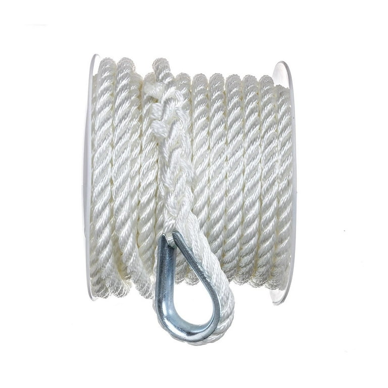 Seachoice 40691 3-Strand Twisted Nylon Anchor Line