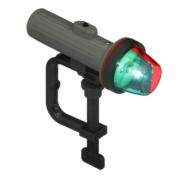 Seachoice Bi-Color Portable Battery-Operated Boat Navigation Bow Light, Horizontal Clamp Mount