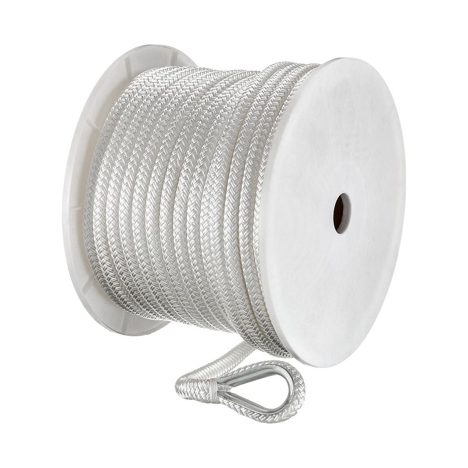 Seachoice Braided Utility Line Boat Rope, 1/8 in. X 100 Ft., White