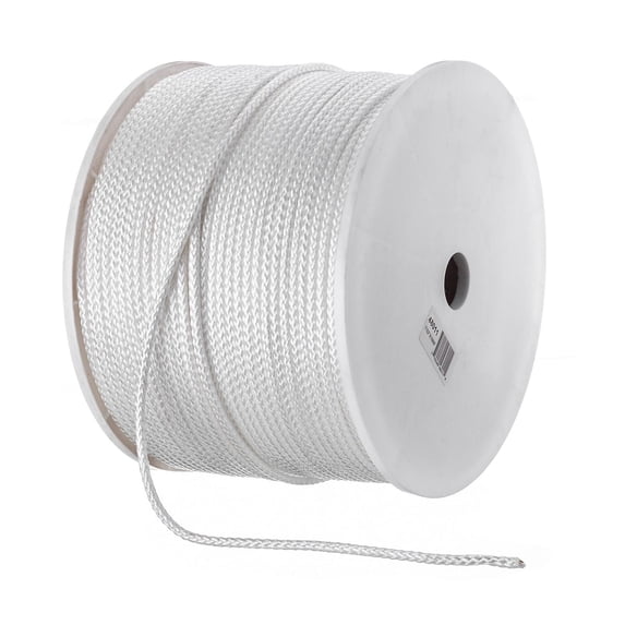 Seachoice Boat Tie Down Cord, White, 7/32 In. X 1,000 Ft., 825 Lbs. Tensile Strength, 8-Strand Braided Polypropylene