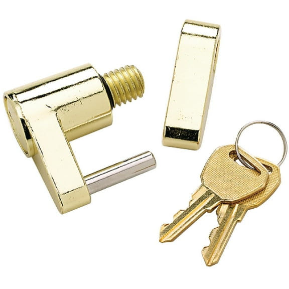 Seachoice Boat Trailer Hitch Coupler Lock With 2 Matching Keys, Solid Brass
